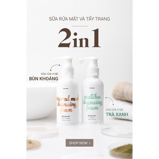 SỮA RỬA MẶT TẨY TRANG TRÀ XANH-BÙN KHOÁNG