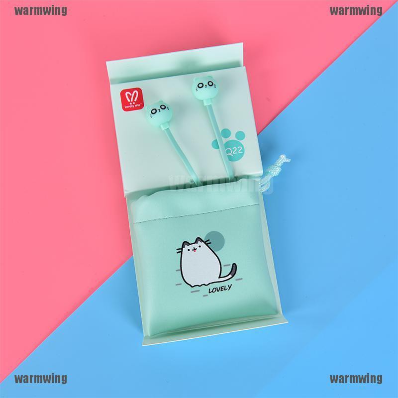 Tai Nghe Điện Thoại Hình Mèo Dễ Thương Có Dây Cho Trẻ Em