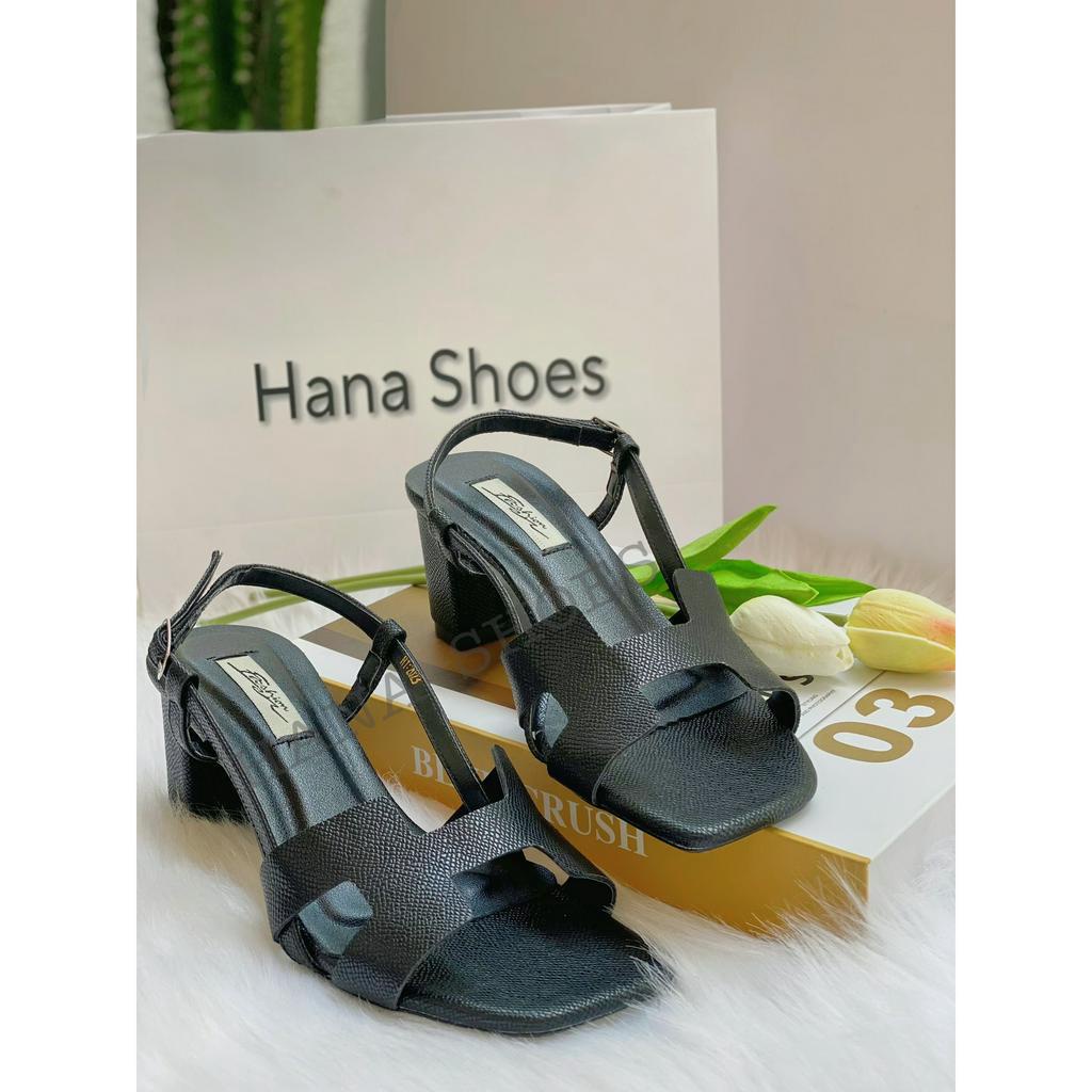 Sandal gót H-M cao cấp 5 cm chuẩn da H-M