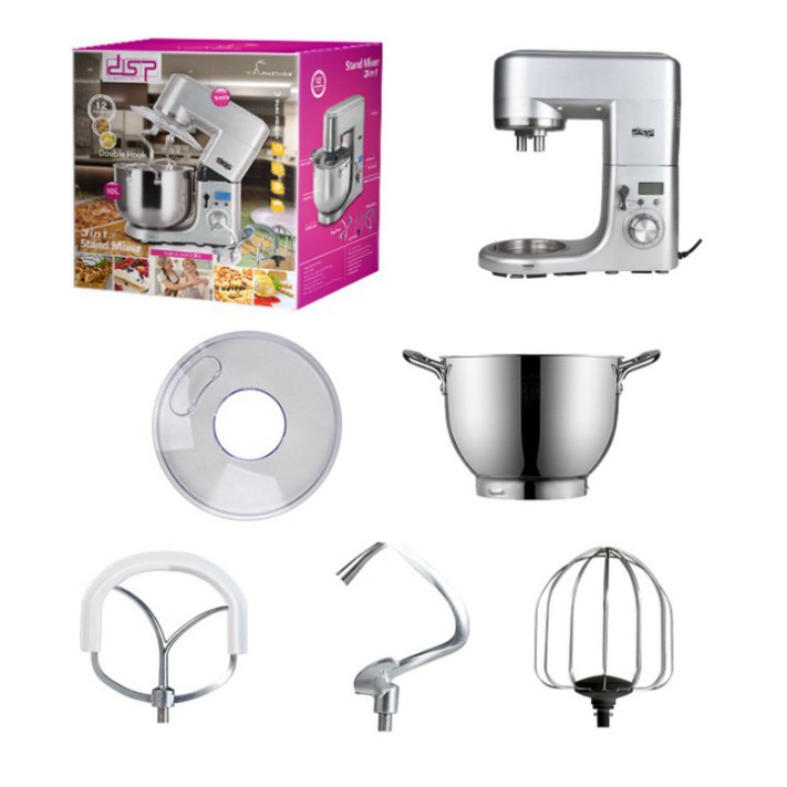 Sản Phẩm Máy trộn bột, đánh trứng thương hiệu cao cấp DSP mã KM3032: Dung tích 10 lít - Hàng cao cấp .