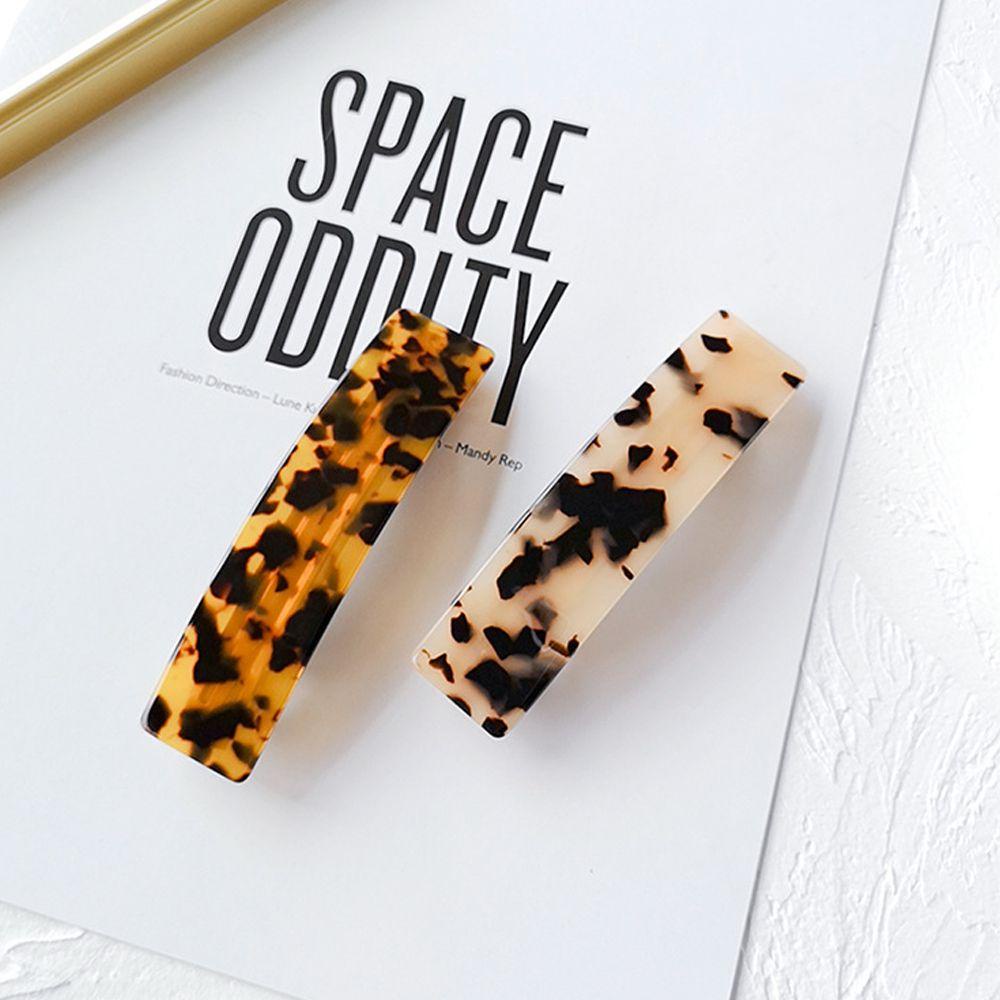 Kẹp Tóc Acrylic Dáng Dài Họa Tiết Hình Học Thanh Lịch