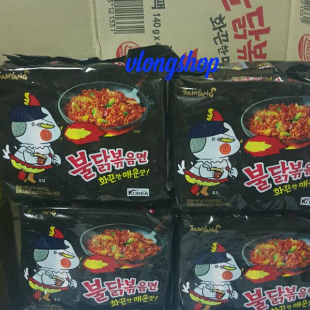(Combo 5 gói)Mì gà cay khô vị truyền thống Samyang (140g ) của Hàn Quốc