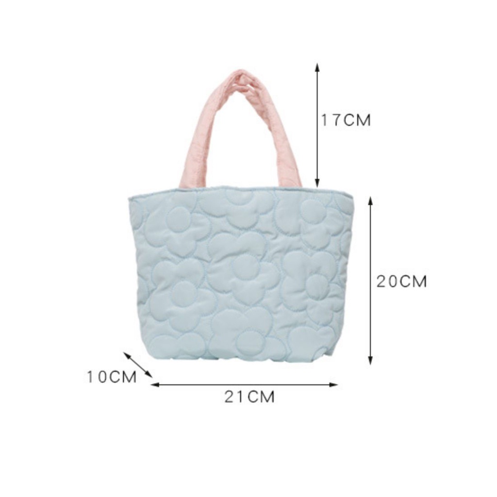 Túi Xách Đeo Vai/Đeo Chéo Chất Liệu Mềm In Họa Tiết Hoa Dễ Thương Thời Trang Cho Nữ