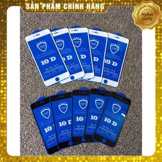 Cường Lực Iphone Full màn 10D - Cường lực ip (tặng khách giấy lau Khô - Ướt)