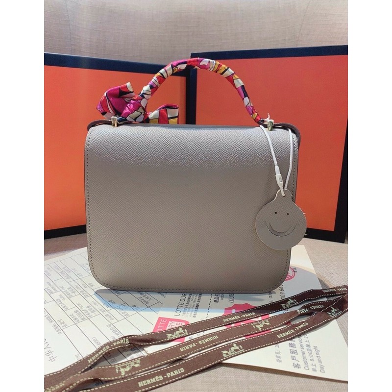 Túi xách H.m khóa chữ H chất da thật sz 20 sẵn ship