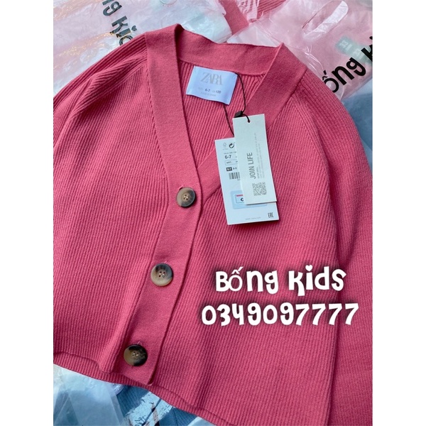 Áo Cardigan Bé Gái Cúc Bản To ZR