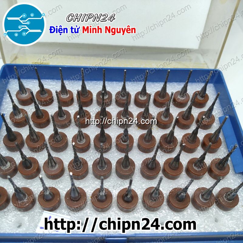 [1 CÂY] Mũi phay mạch in CNC 1.0mm