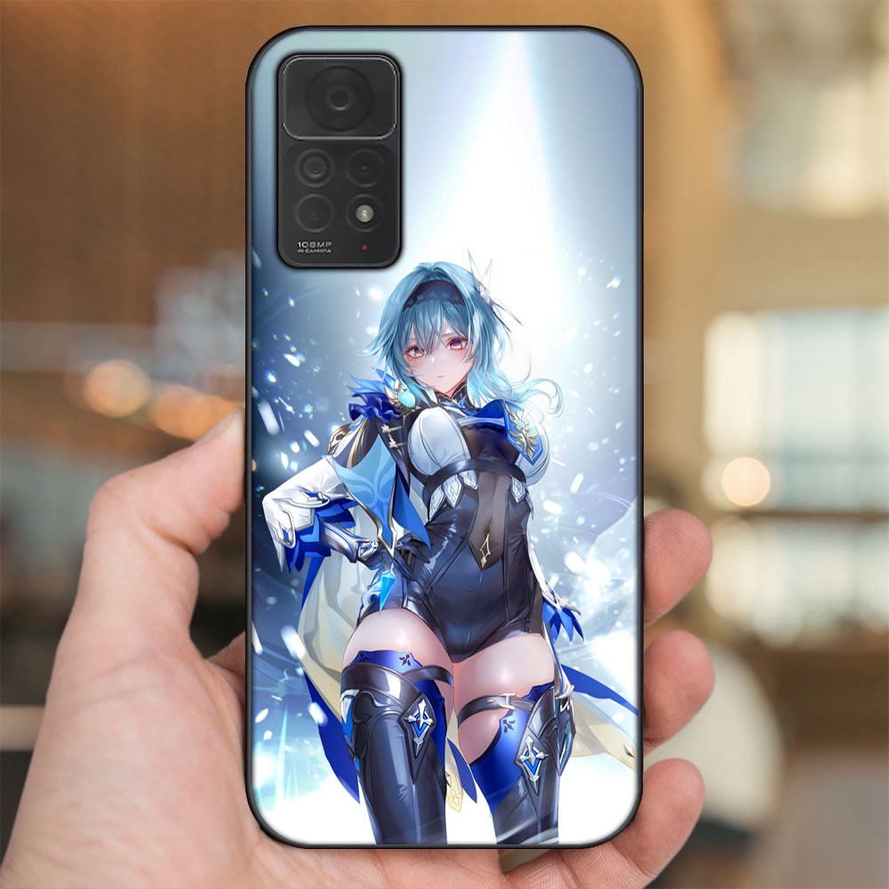 Ốp lưng Xiaomi Redmi Note 11 Pro 4G viền đen in hình Eula Genshin Impact