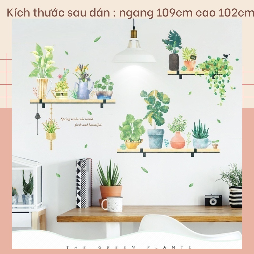 Decal dán tường Chậu cây A05 - Decal dán tường Hàn Quốc