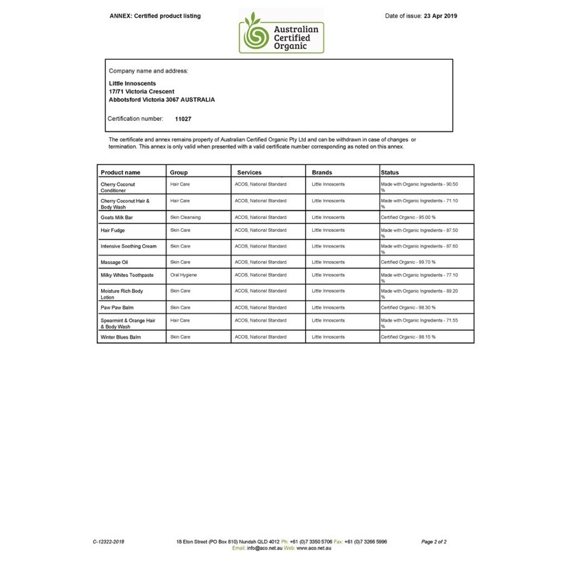 Dầu Bôi Ấm Ngực Cho Bé Winter Blues Balm Organic 75Ml