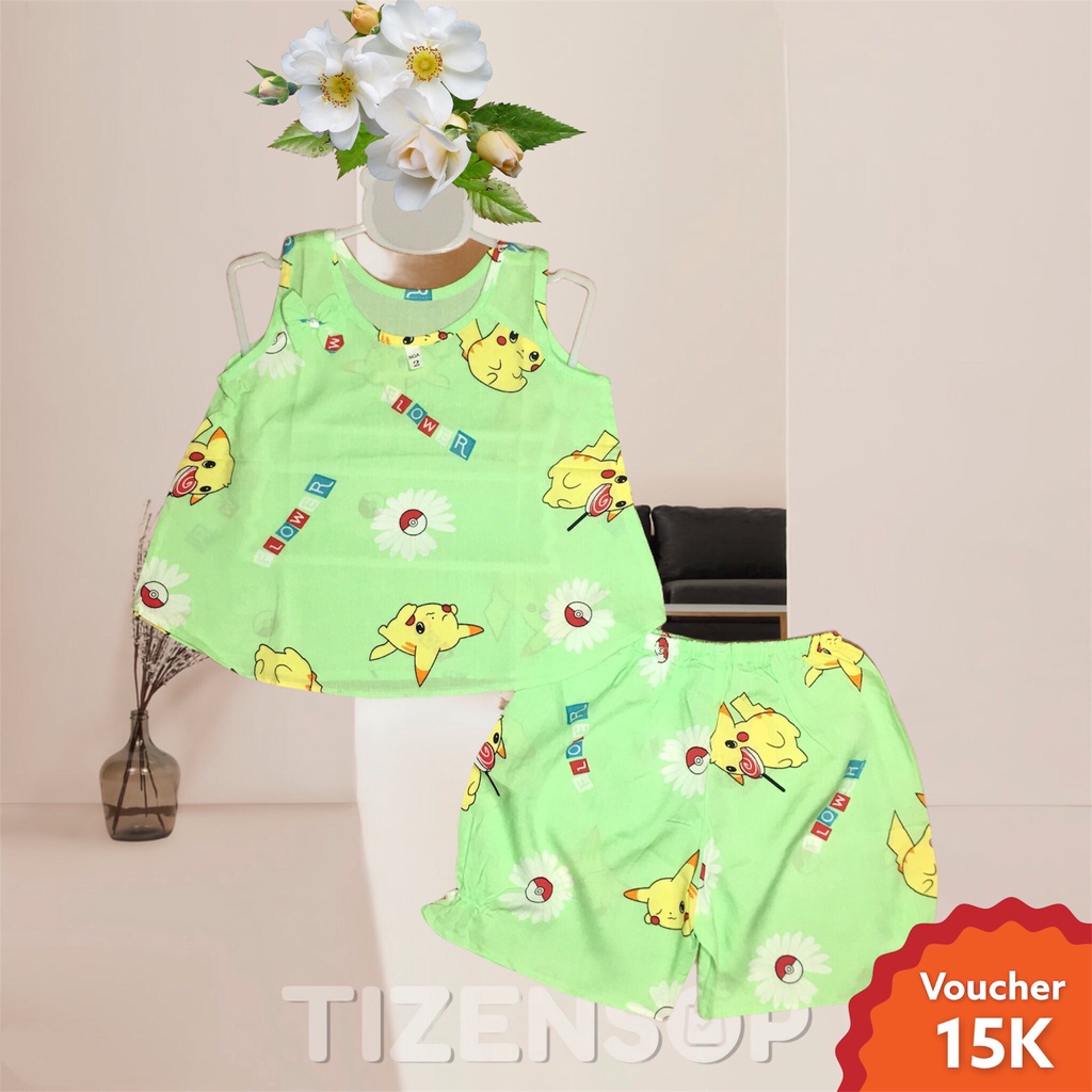 Đồ bộ bé gái lanh tole sát nách quần đùi loại đẹp