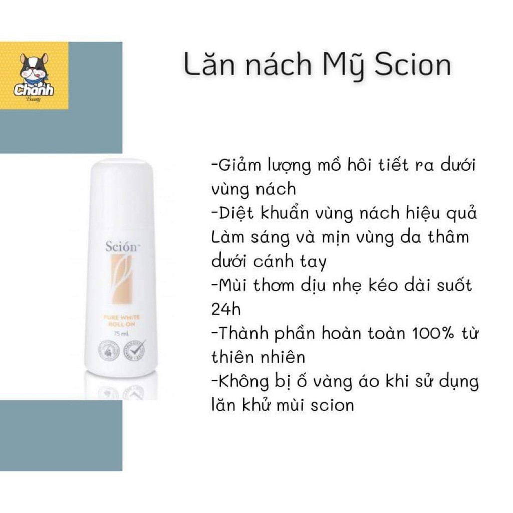 Lăn nách mỹ Scion Trắng