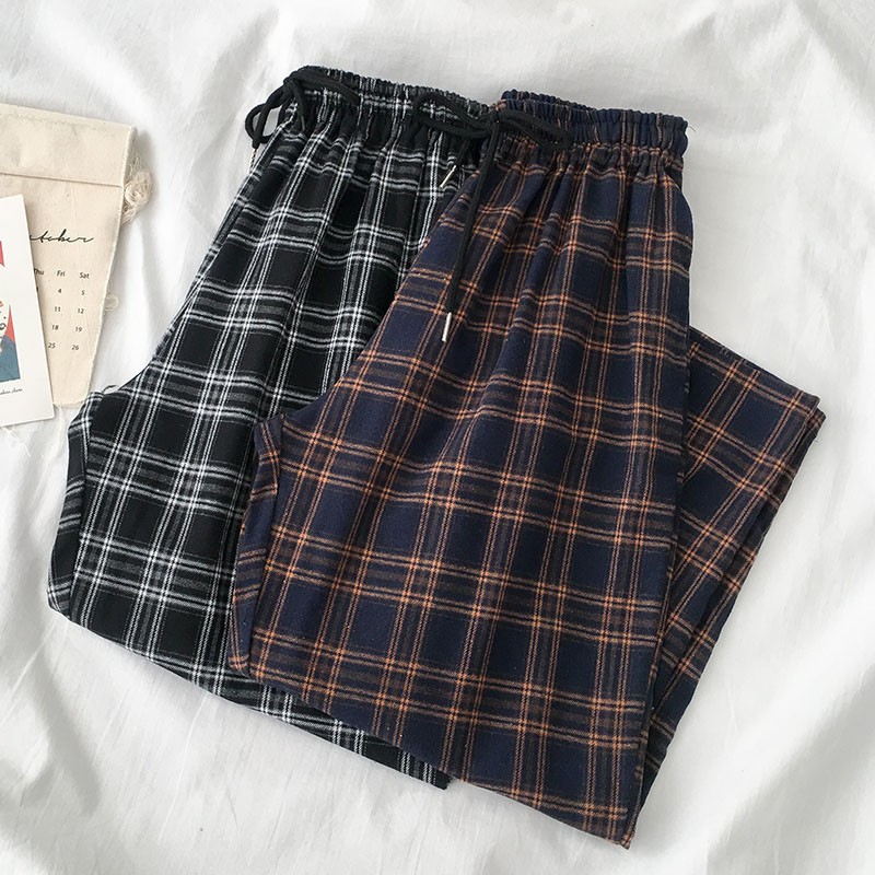 Order | Quần kẻ sọc dáng suông retro H1132