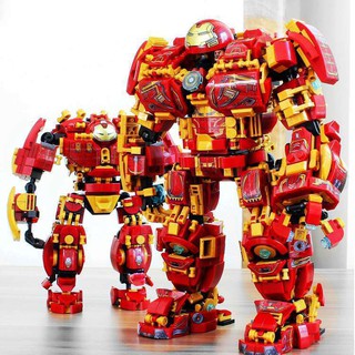 Lego Avengers 4 Iron Man Anti-Hulk Cực khó Big Mecha Boy Puzzle Đồ chơi khối xây dựng lắp ráp