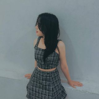 Set váy caro ghi (có bán lẻ )