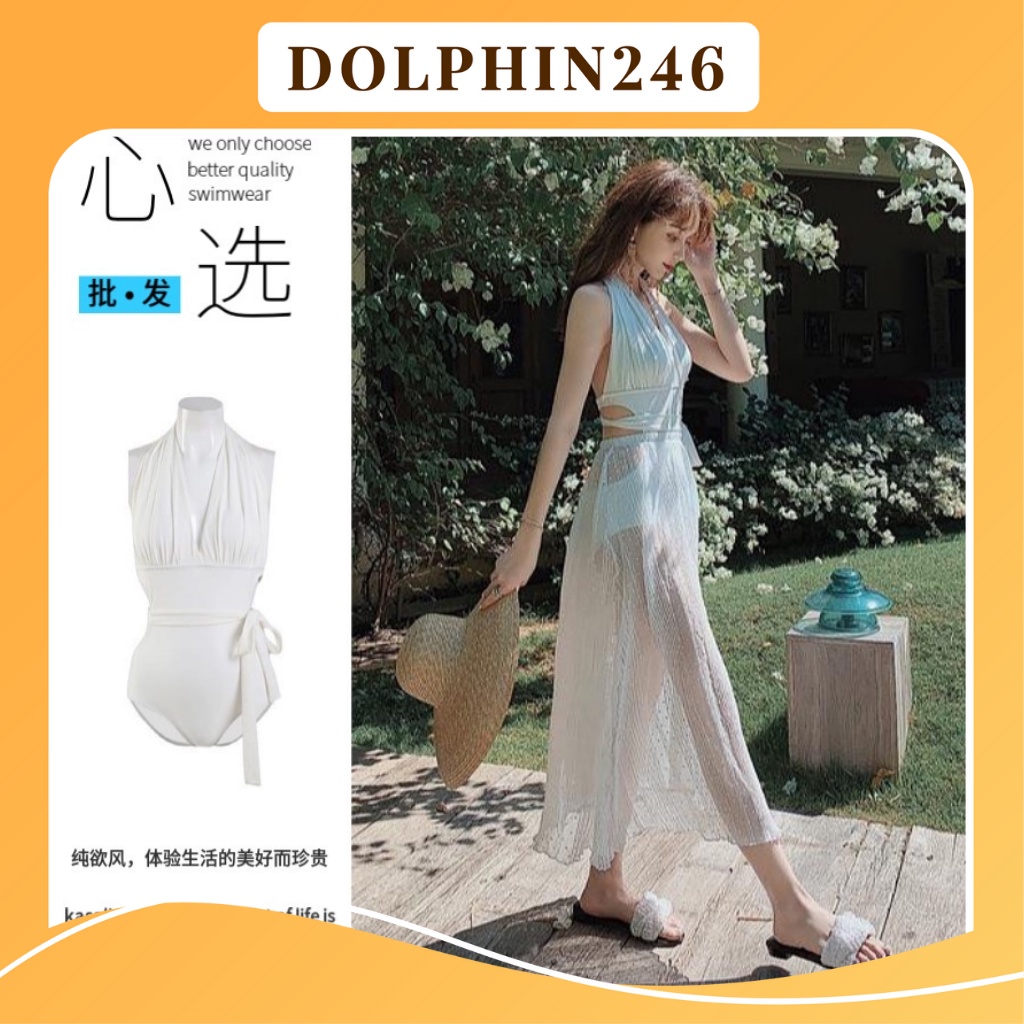Bikini 1 mảnh hở lưng váy hottrend kiểu Hàn Quốc quảng châu 1206 K3T2-2
