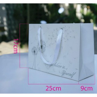 Túi giấy quai ruy băng mẫu 19 đựng quà size 25x17x9cm ( combo 100 túi )