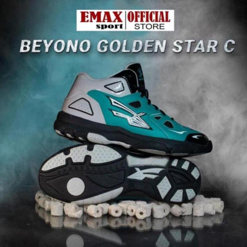 Giày bóng chuyền cổ cao, sân bê tông Beyono Golden Star C - Green Grey thumbnail