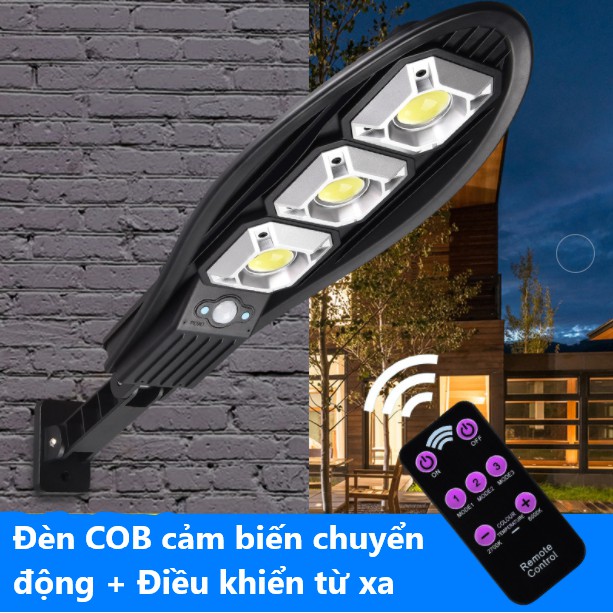 Đèn COB 45W Cảm Biến Di Chuyển Thông Minh - Sử Dụng Năng Lượng Mặt trời - Đèn Sân Vườn - K1129