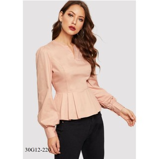 [40-90kg] ÁO KIỂU PEPLUM TAY PHỒNG CAO CẤP - G12-220