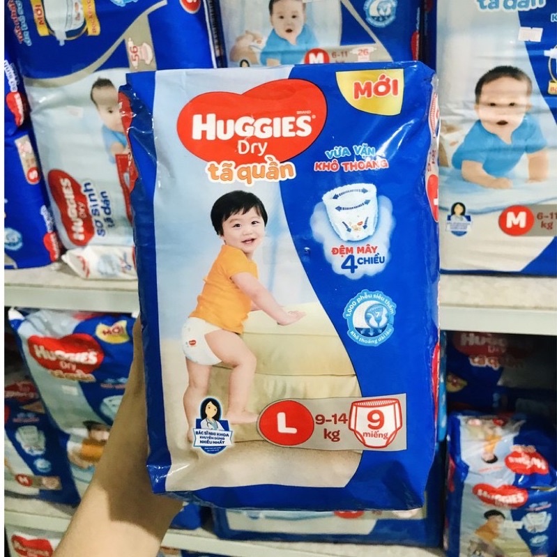 Tã Quần Huggies L9/L20/L38 (Dành cho trẻ 9-14kg)