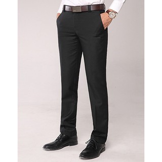 Quần Tây nam Công Sở Trung Niên Ống Suôn Hàng Cao Cấp Không Ly Đen Và Xám Từ Size 27 đến 36