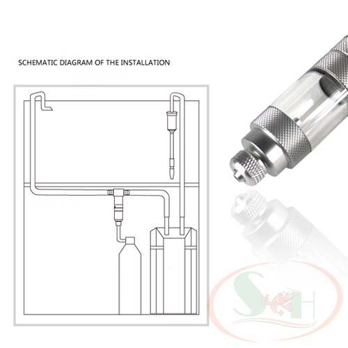 Trộn Co2 Chữ T Mufan Gắn Ngoài Hồ