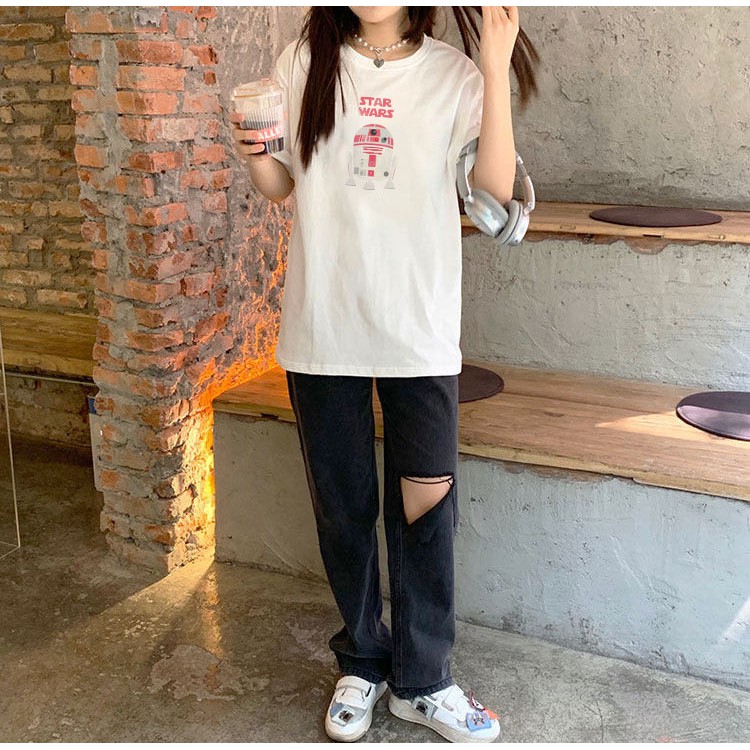 Áo thun nữ form rộng tay lỡ unisex đẹp chất vải cotton hàn quốc AT013 Miucho in hình