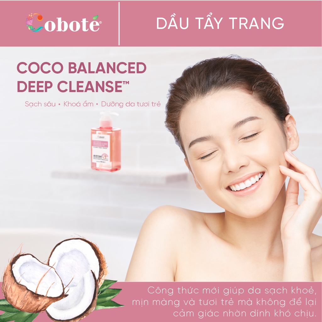 Dầu tẩy trang &amp; làm sạch cân bằng Coboté 150ml