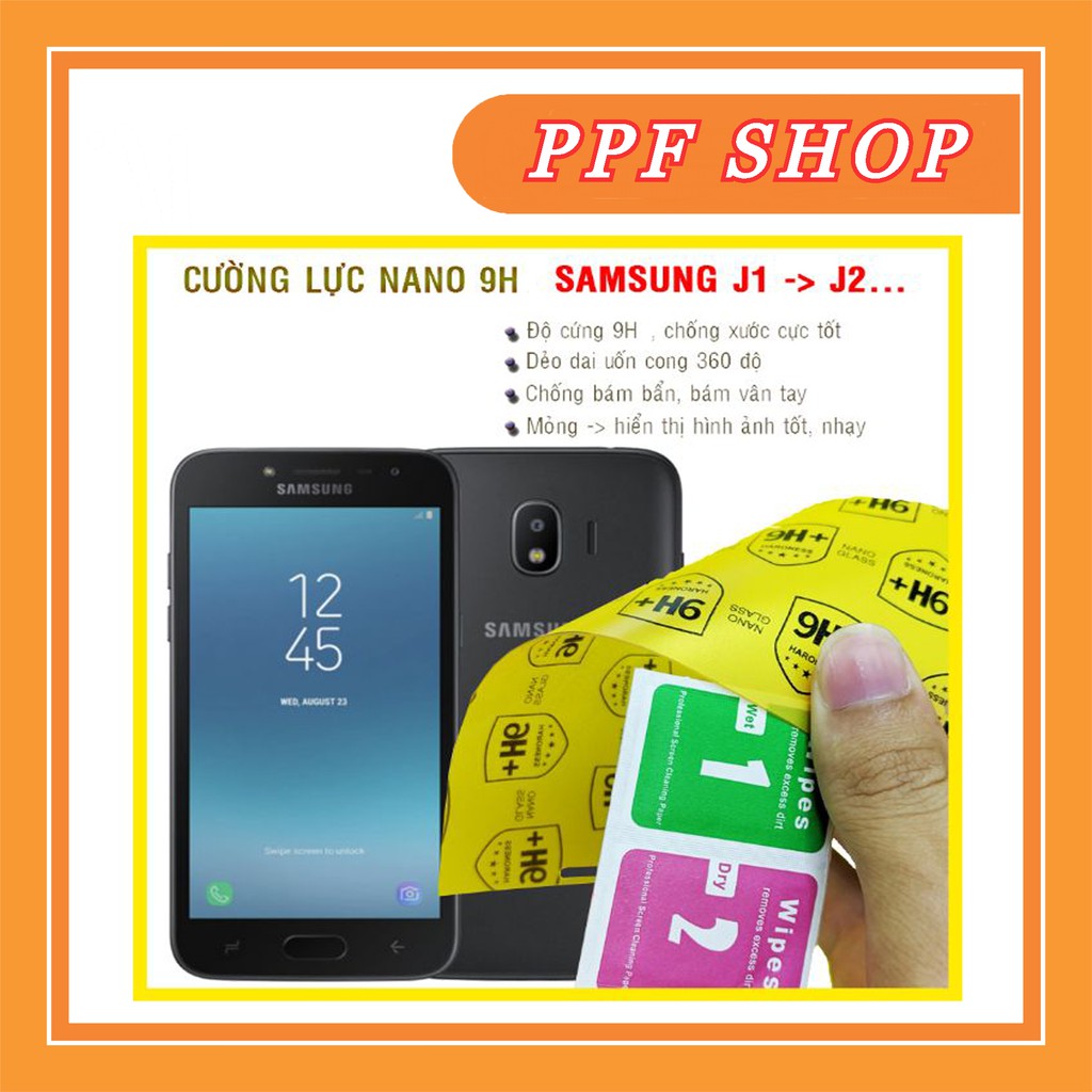 Kính cường lực dẻo nano Samsung J1 2016, J2 core, J2 Prime, J2 Pro