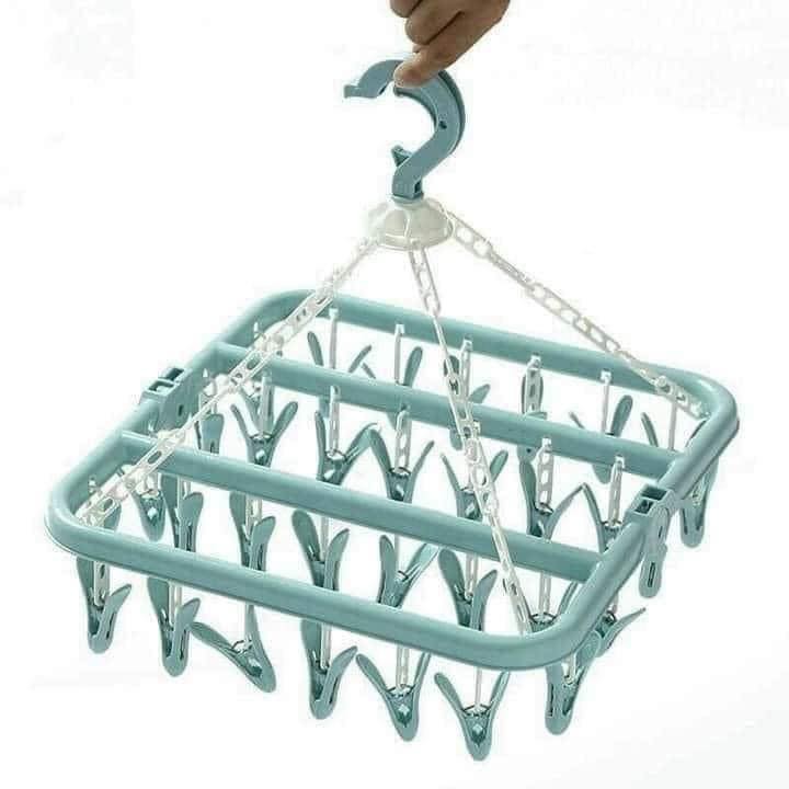 Móc Chùm Phơi Quần Áo, Đồ Baby, Tã, Đồ Nhỏ, Quần Lót Nam Nữ 32 Kẹp