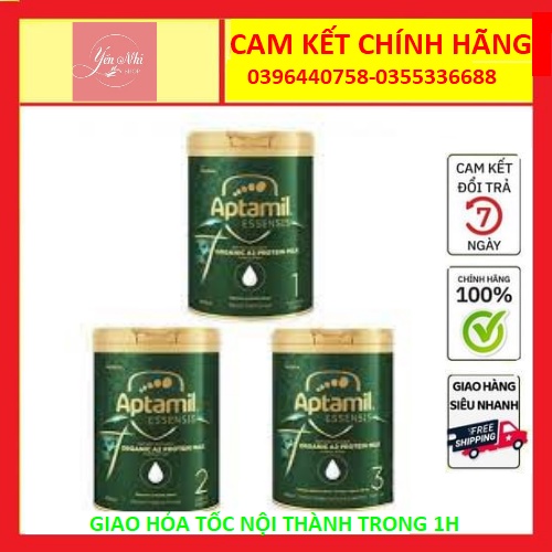 Sữa Aptamil Essensis Organic Đạm A2 số 1 2 3 lon 900gr date 2023