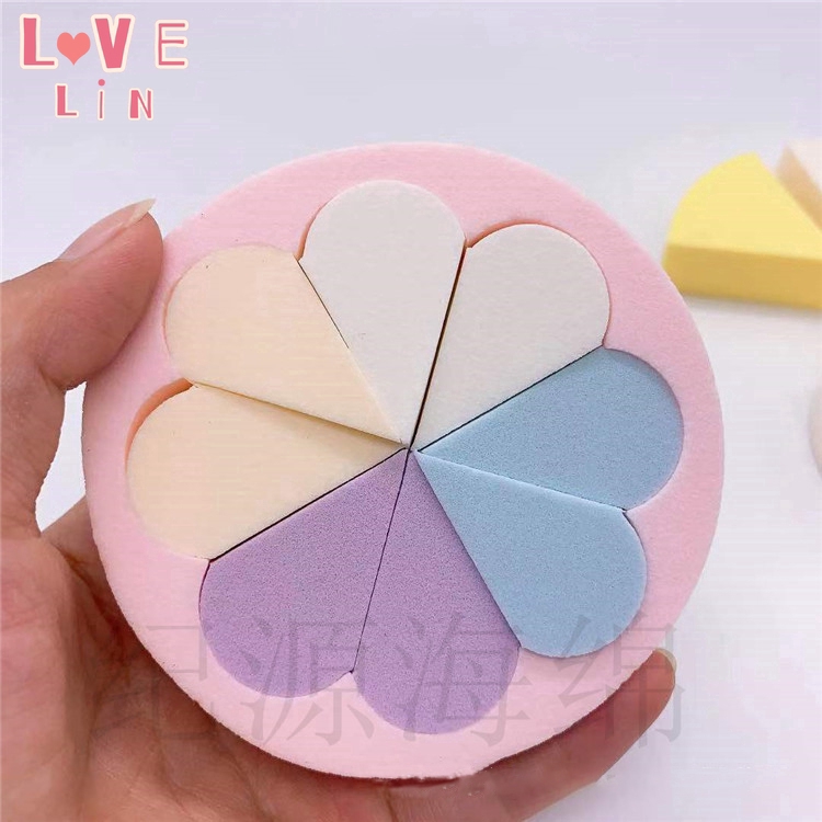 Bông trang điểm hình cánh hoa bằng cotton thân thiện với da