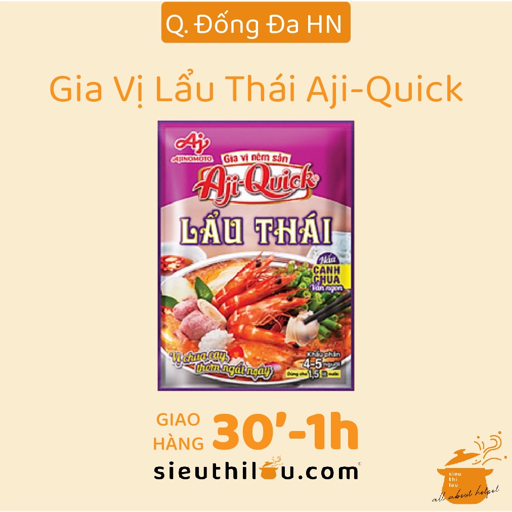 Gia vị lẩu thái Ajii-Quick 55g - Gói lẩu thái gia vị nêm sẵn Ajii-Quick - Siêu Thị Lẩu