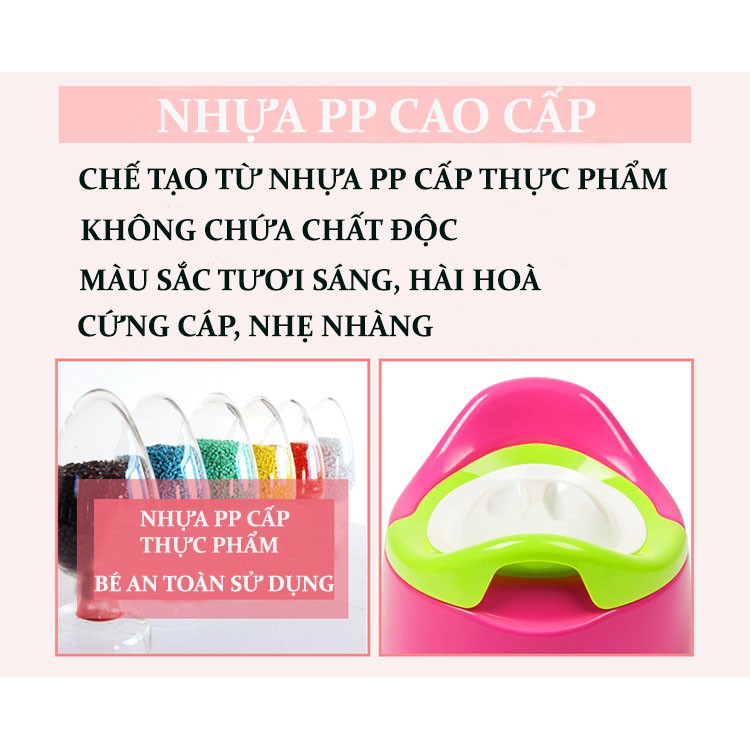 Bô Vệ Sinh Cho Bé Chống Trơn Trượt Khay Tách Rời Tiêu Chuẩn Châu Âu Chất Liệu Cao Cấp