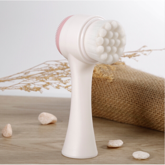 [Hàng mới về] Bàn chải rửa mặt làm sạch sâu lỗ chân lông bằng silicon hai mặt