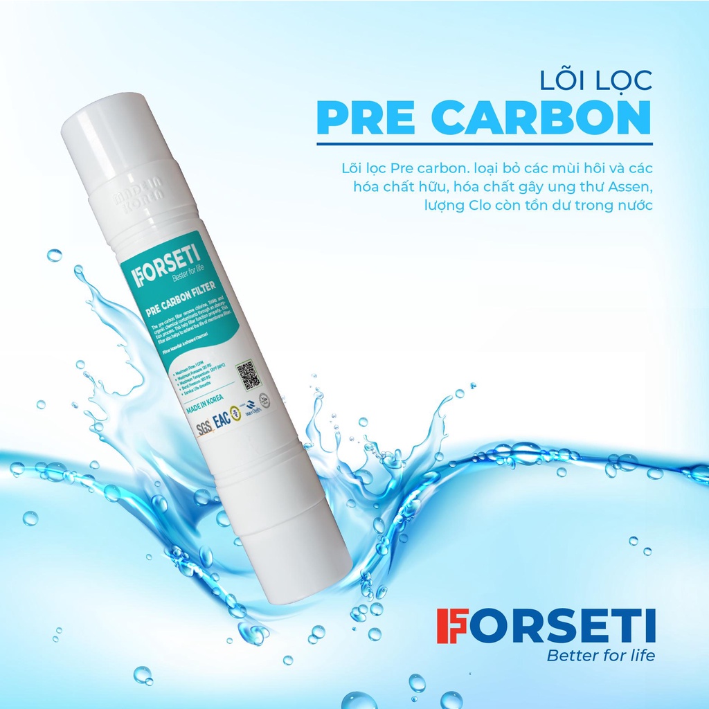 Bộ 4 lõi lọc thô nhập khẩu Hàn Quốc (2 sedment + 2 Pre Carbon)