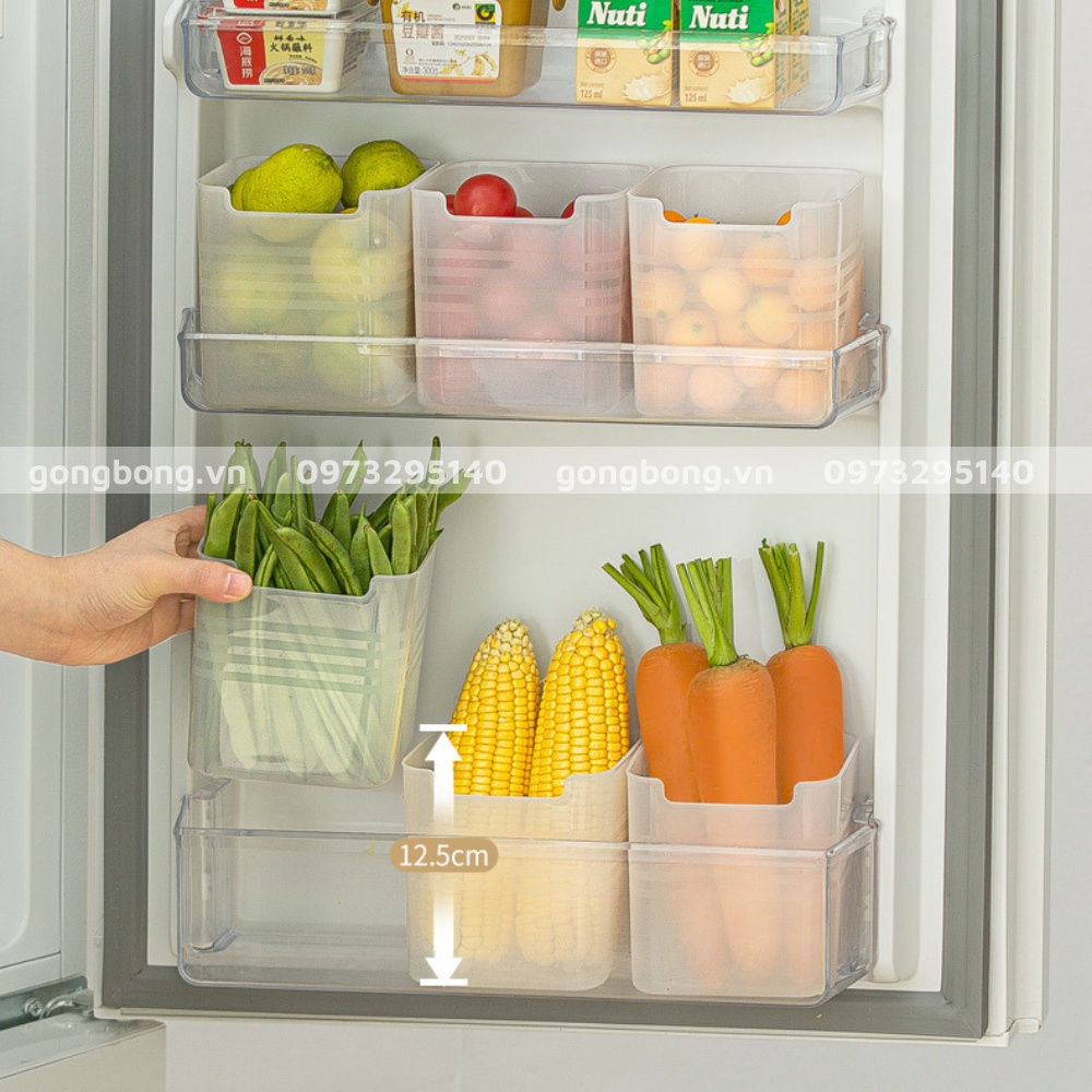 Hộp đựng đồ ăn thực phẩm rau củ tủ lạnh đa năng bằng nhựa tiện lợi cao cấp