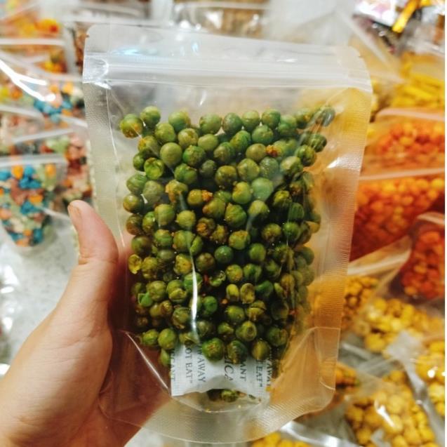 (SALE GIA GOC) Đậu Hà Lan tỏi ớt Túi Zip 300g/500g, cay mặn, đậm vị