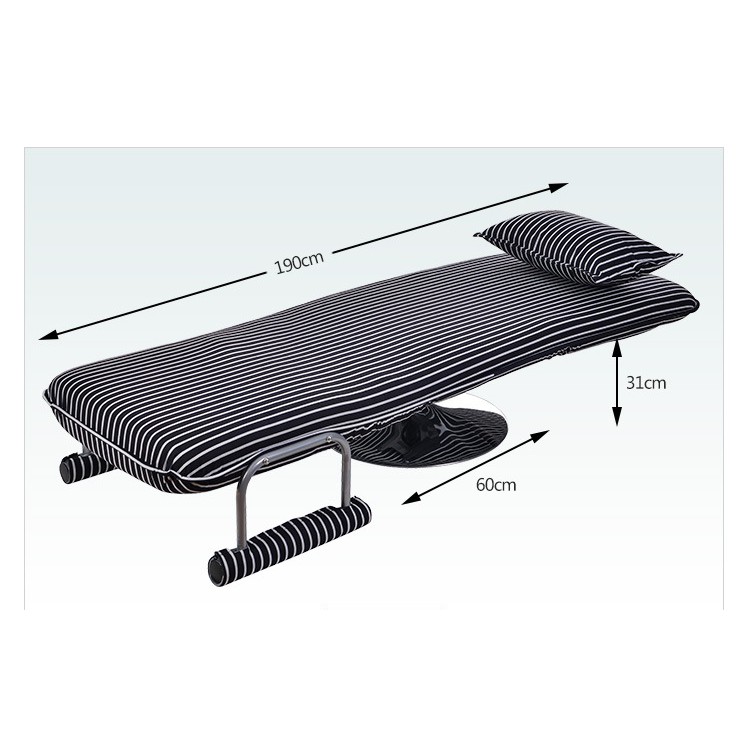 Ghế sofa giường bọc da - ghế lười kèm gối thư giãn đa năng - ghế văn phòng