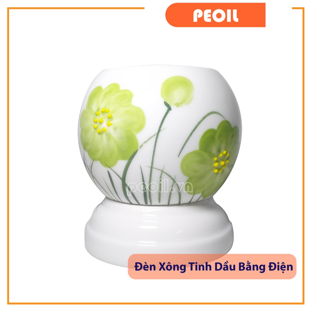 Đèn xông tinh dầu bằng điện peoil - Chất liệu gốm sứ Bát Tràng cao cấp