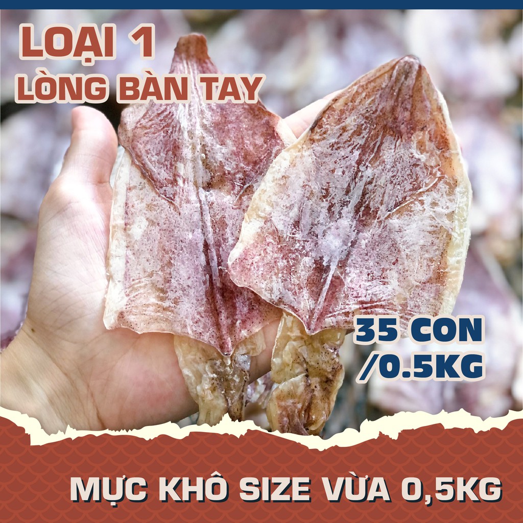 Mực Khô Câu Size Trung Phan Thiết | Cực Mềm Ngọt | Mực Đất Khô (Cực Mềm Vị Mặn Nhẹ)