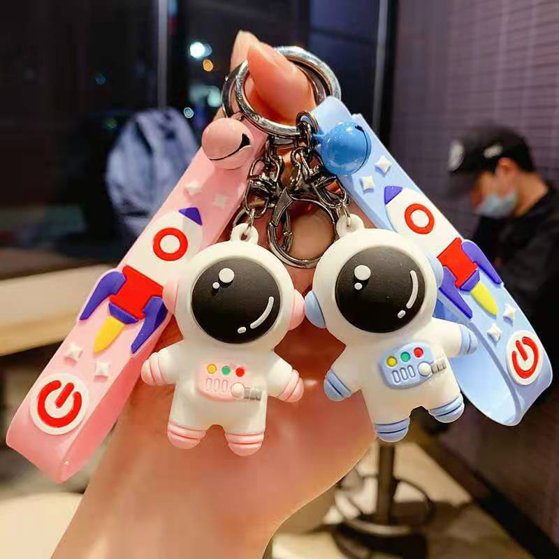 Móc khóa phối mặt hình phi hành gia dễ thương đáng yêu