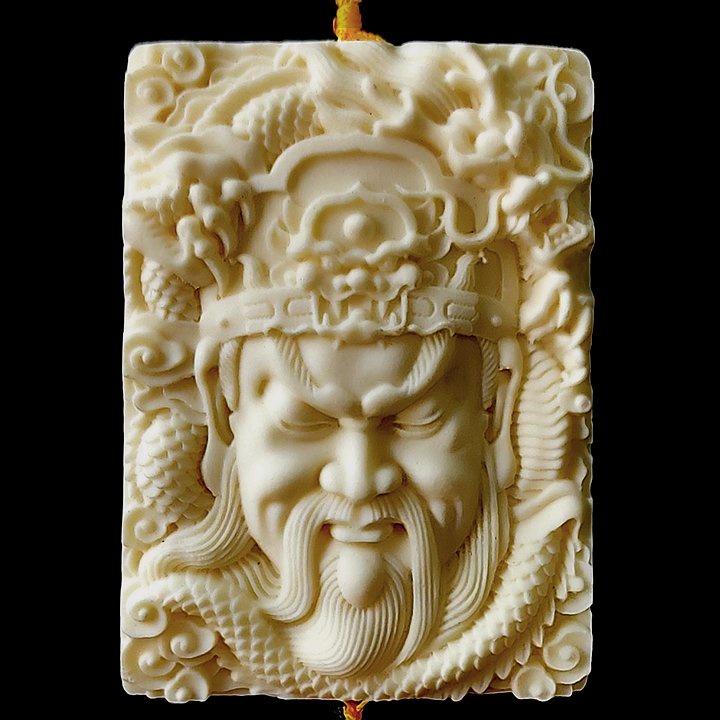 Dây treo phong thủy Quan công bằng Hạt Tagua  - MV01
