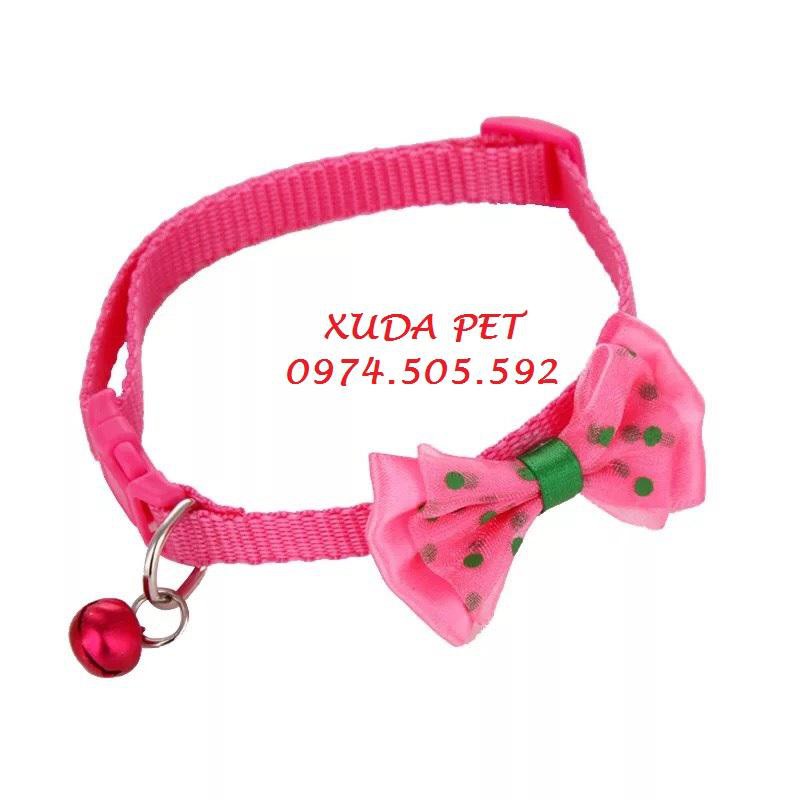 Vòng cổ nơ chuông nhiều màu cho chó mèo Xudapet - XDP01VCN (màu sắc chọn lựa)