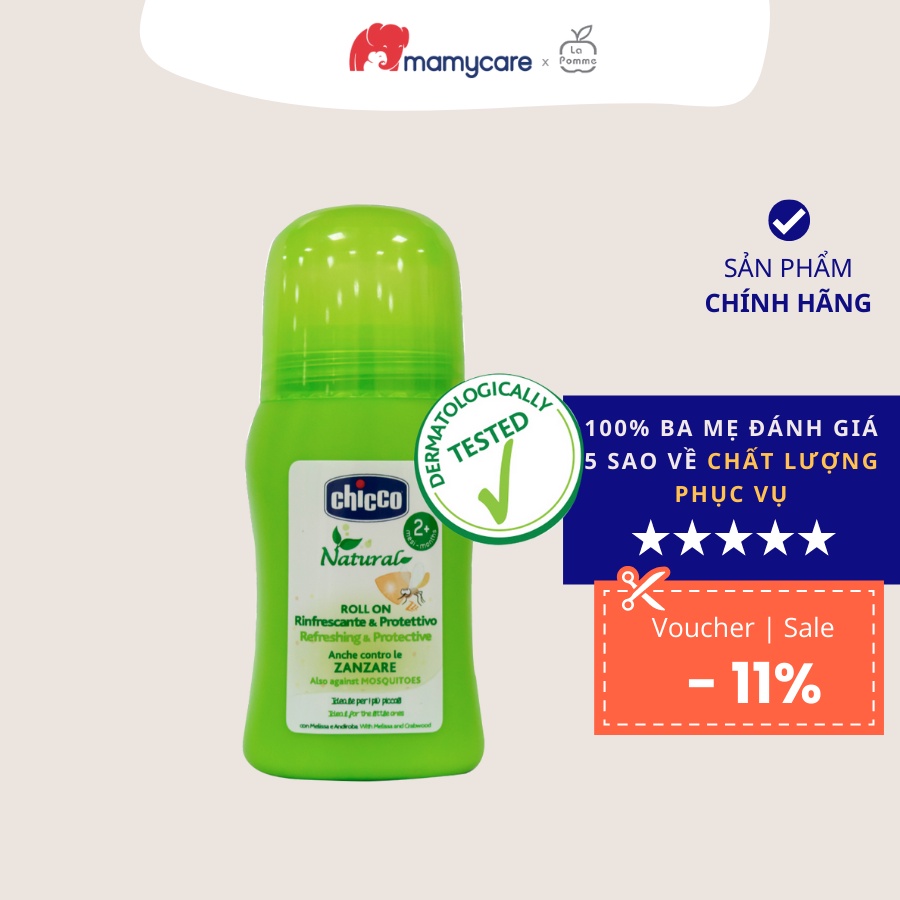 Lăn đa năng chống muỗi Chicco 60ml an toàn cho mẹ bầu và bé từ 2 tháng tuổi - MAMYCARE