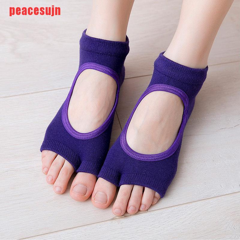 Tất Cotton Hở Ngón Tập Yoga Chống Trượt