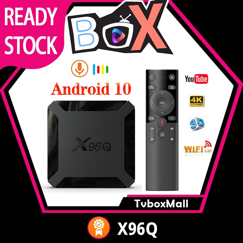 ANDROID Tv Box X96Q 4k Allwinner H313 Quad Core 2gb 16gb Youtbe Và Phụ Kiện