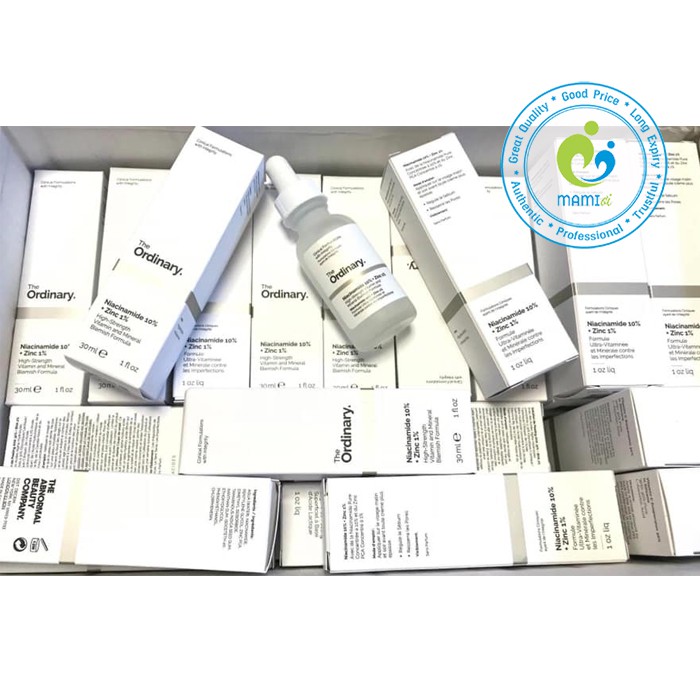 Serum B3 và kẽm (30ml) giảm mụn, trắng da, giảm thâm cho người từ 16t The Ordinary Niacinamide 10%+Zinc 1%, Canada