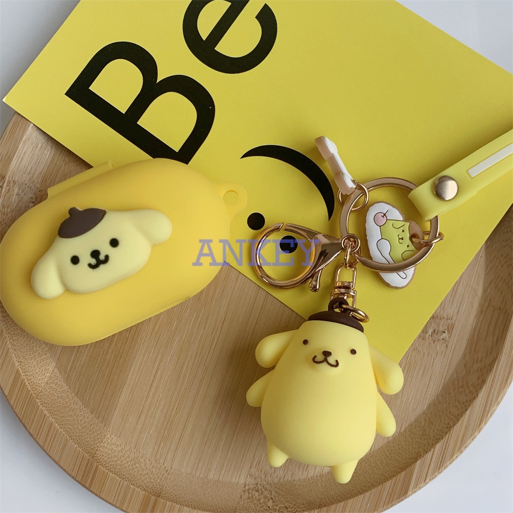 Oppo Enco Buds ET81 W12 W11 W31 W51 Vỏ Bảo Vệ Hộp Sạc Tai Nghe Bằng Silicon Họa Tiết Hoạt Hình Chú Chó/ Thỏ Dễ Thương Chống Thấm Nước/ Sốc Kèm Móc Khóa Cho